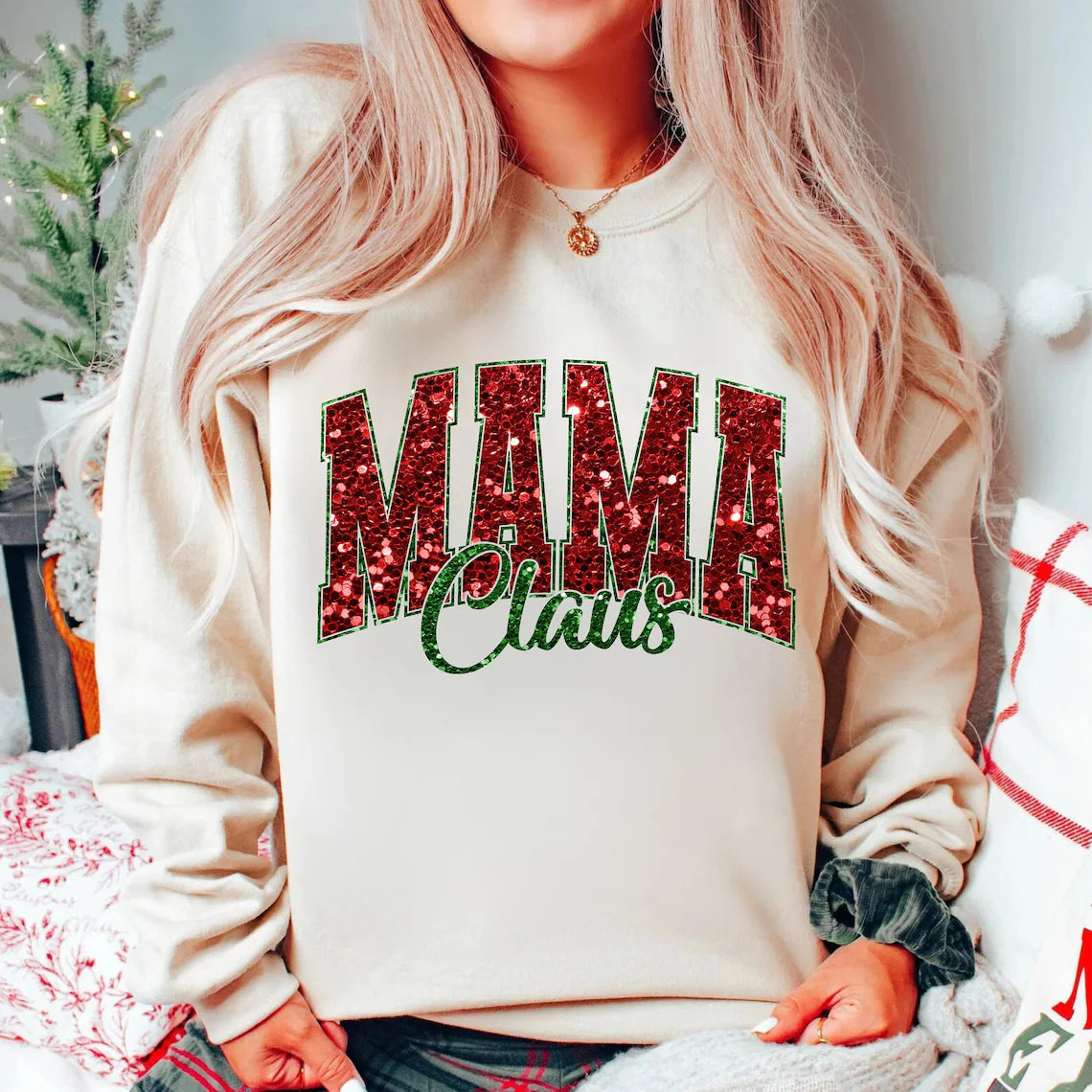 Mama claus sweatshirt hotsell