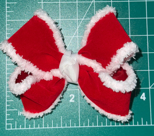 Santa Fur Bow