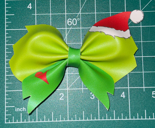 Faux Leather Christmas Bows
