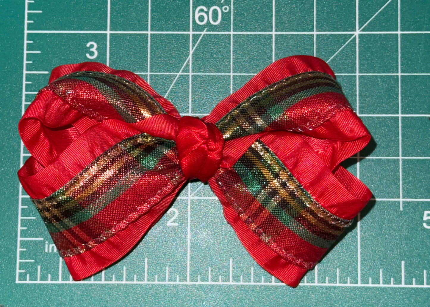 Red and Green Plaid Bow